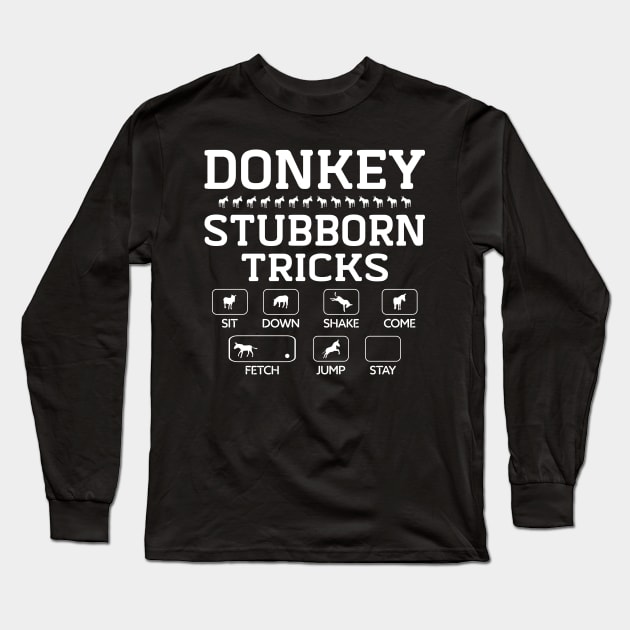 Donkey Stubborn Tricks Long Sleeve T-Shirt by Imutobi